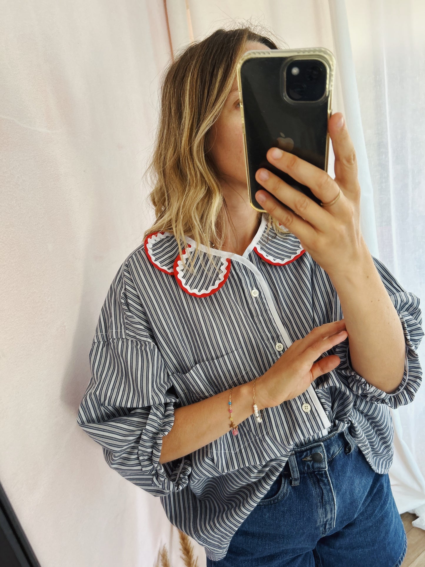 Chemise Marguerite red boat