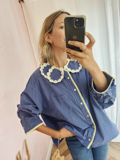 Chemise Maximarguerite citrus blue