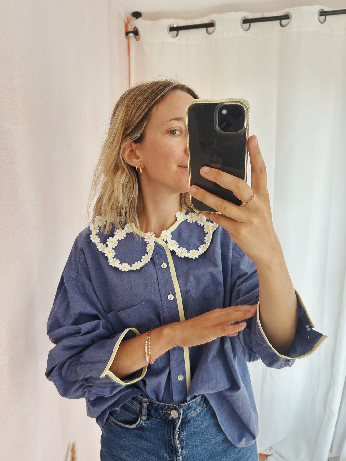 Chemise Maximarguerite citrus blue