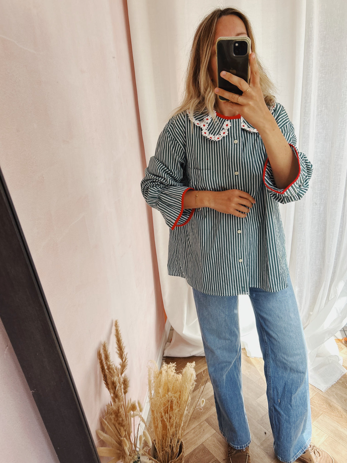 Chemise Maximarguerite stripes mint