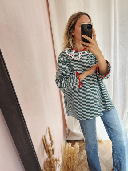 Chemise Maximarguerite stripes mint
