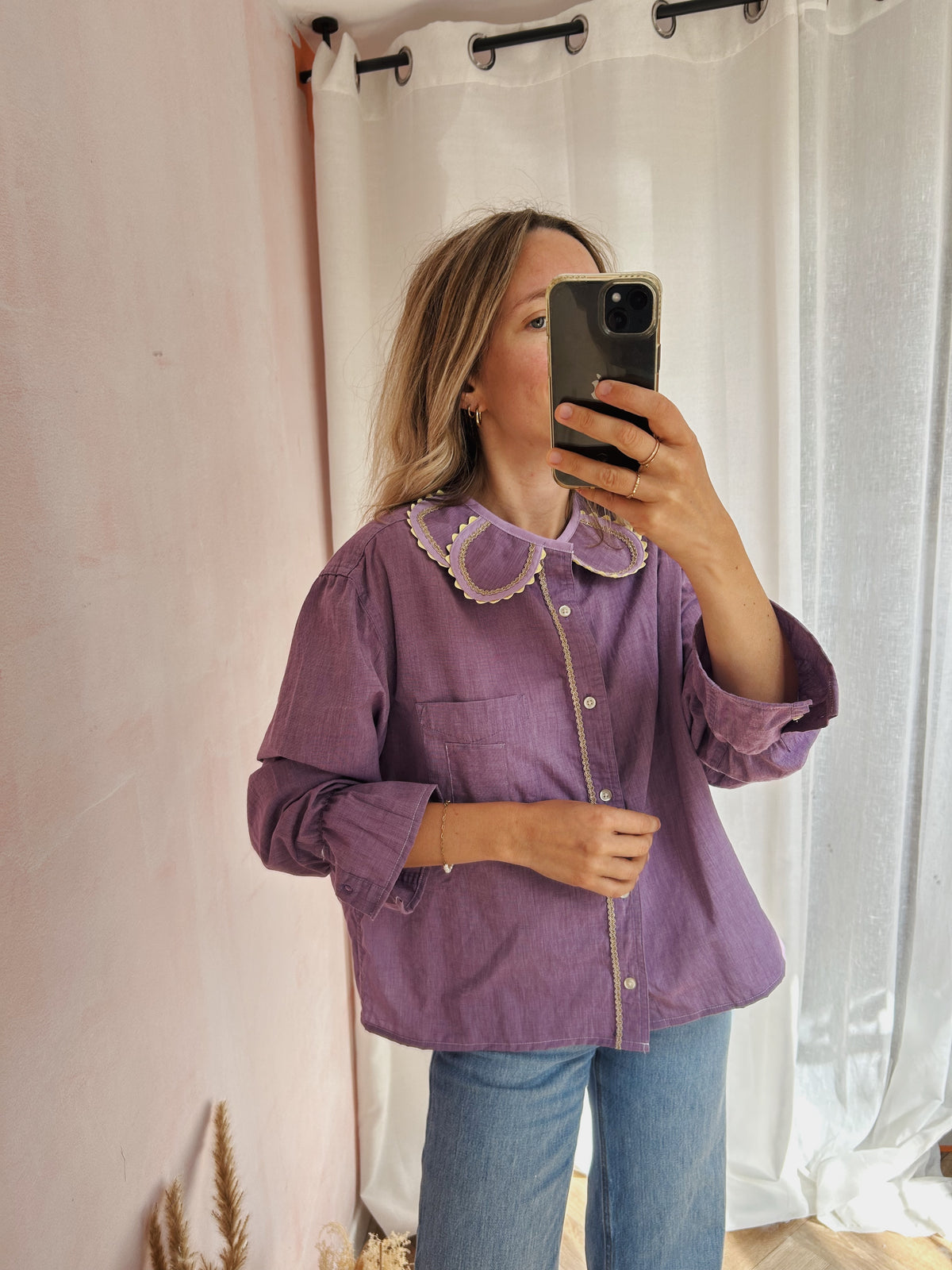 Chemise Marguerite chantilly