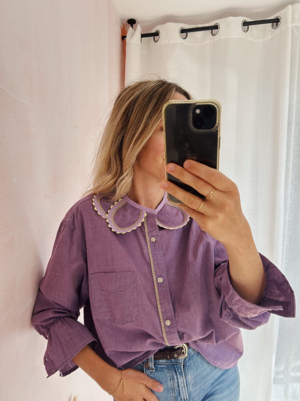 Chemise Marguerite chantilly