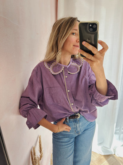 Chemise Marguerite chantilly
