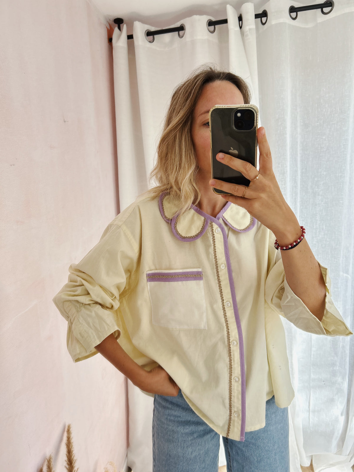 Chemise Marguerite pocket citrus