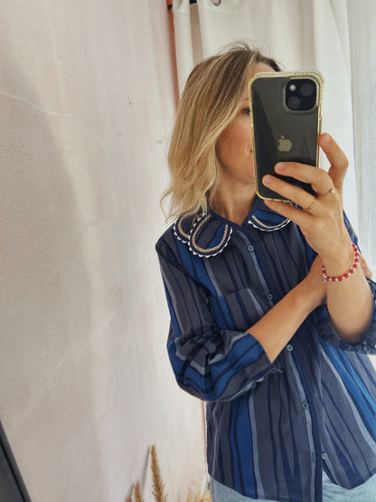 Chemise Marguerite blueberry