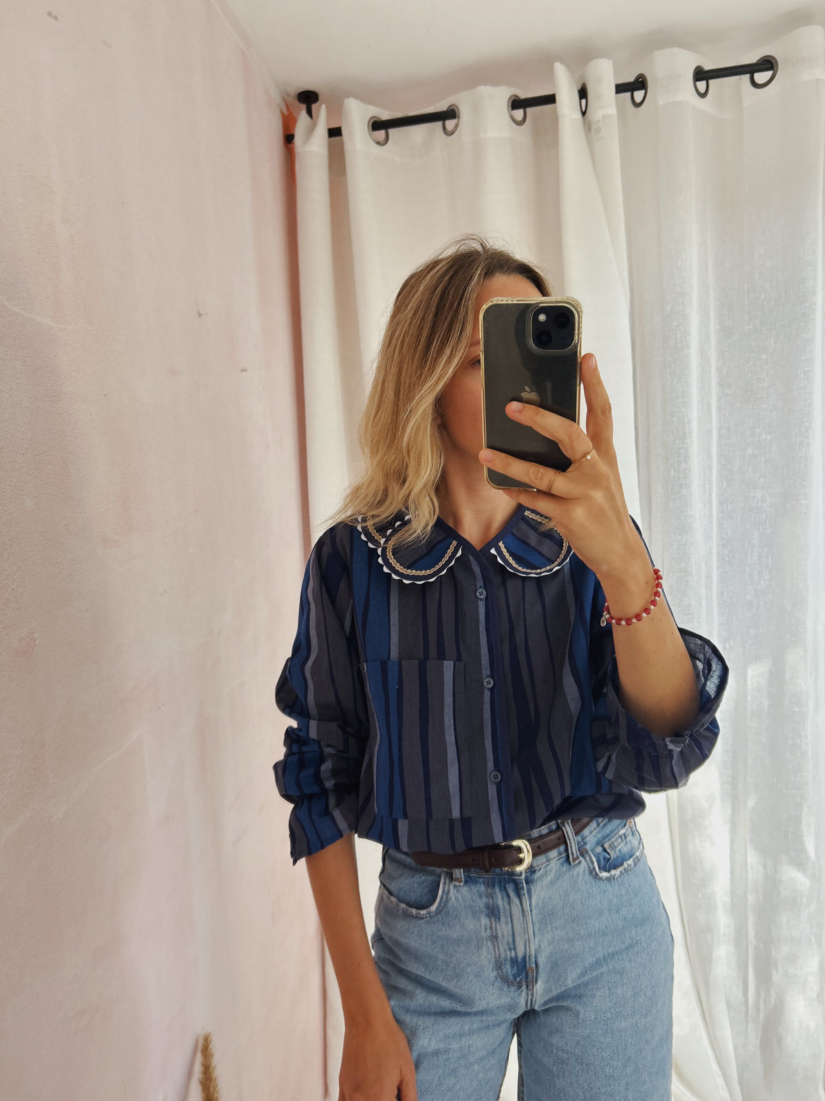 Chemise Marguerite blueberry