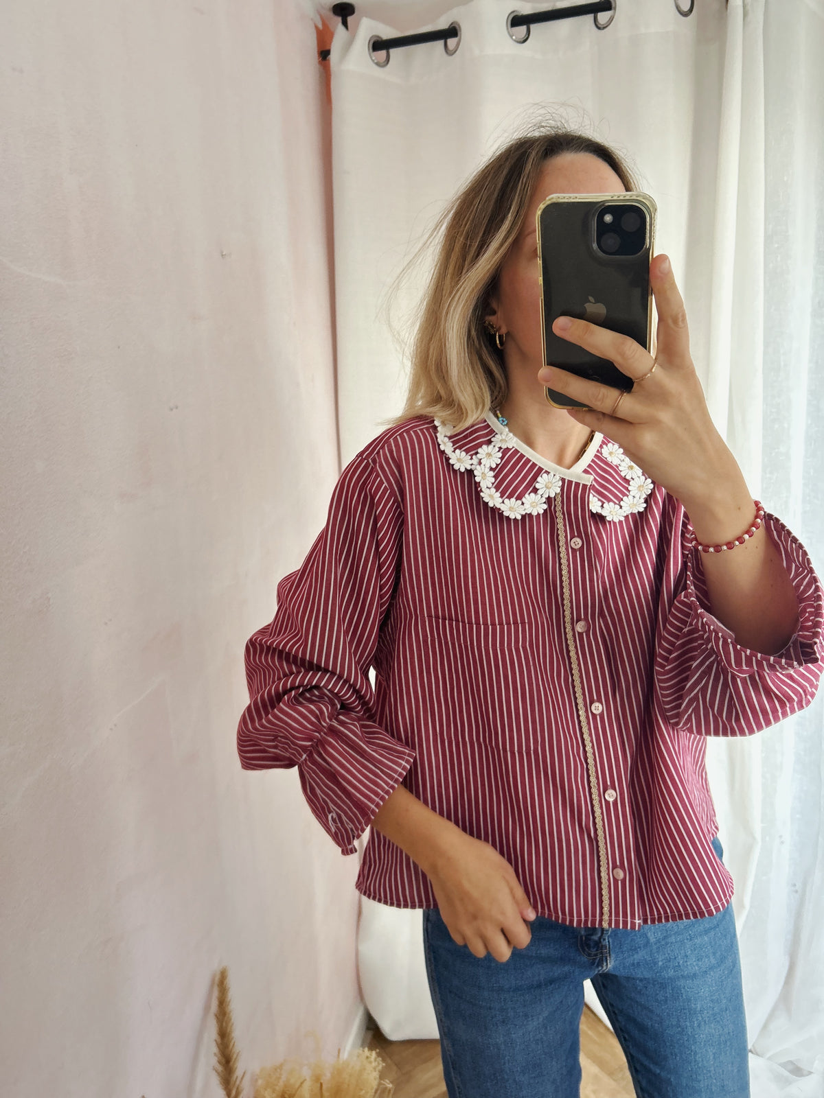 Maximarguerite red striped shirt
