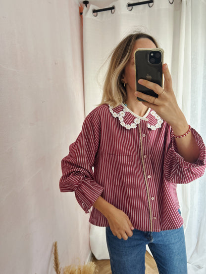 Maximarguerite red striped shirt