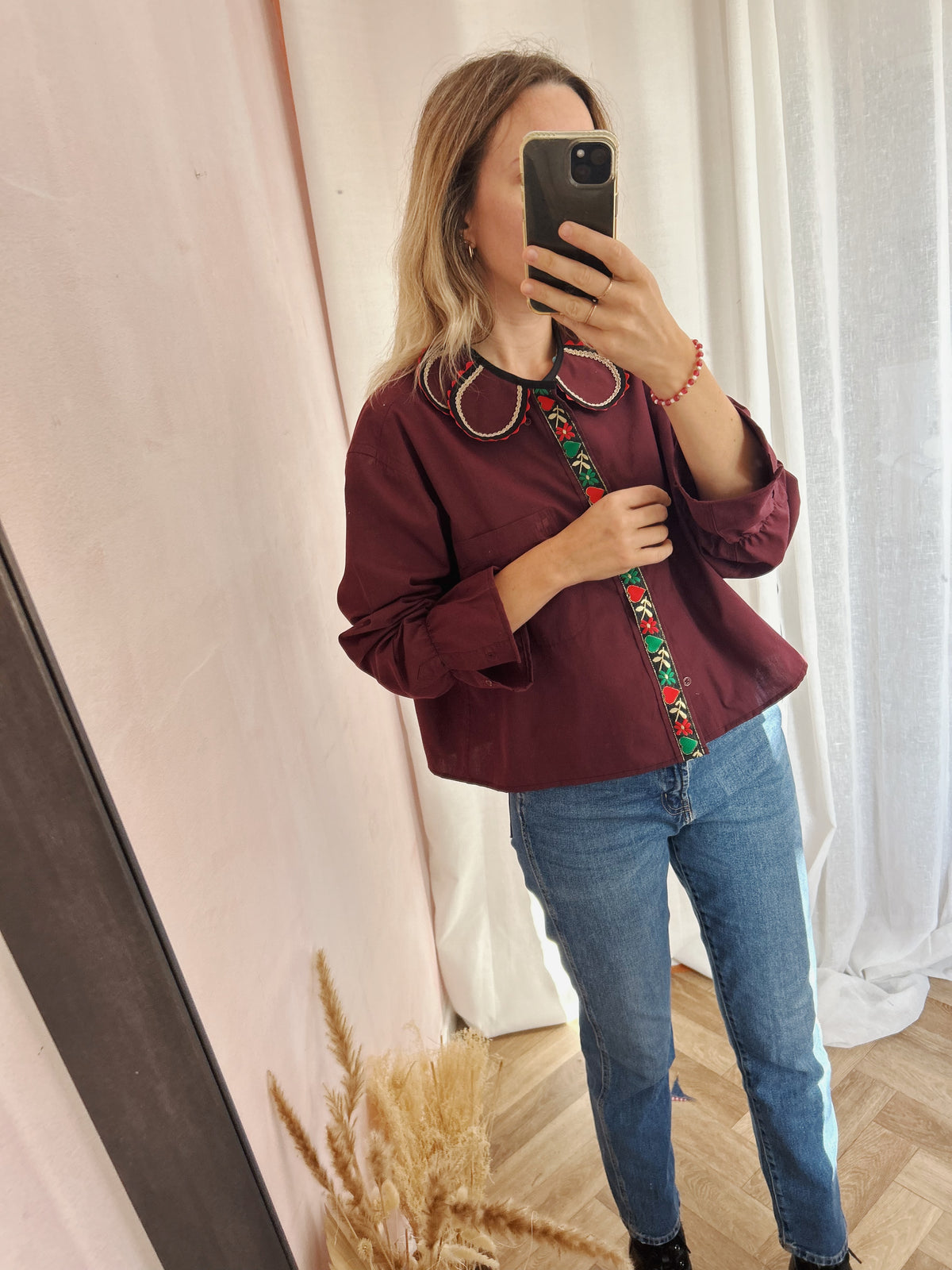 Chemise Marguerite gipsy vigne