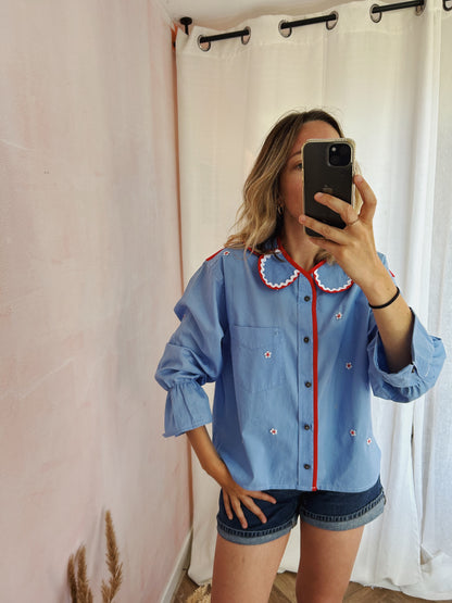 Chemise Marguerite Aqua