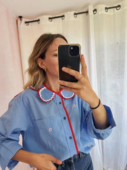 Chemise Marguerite Aqua