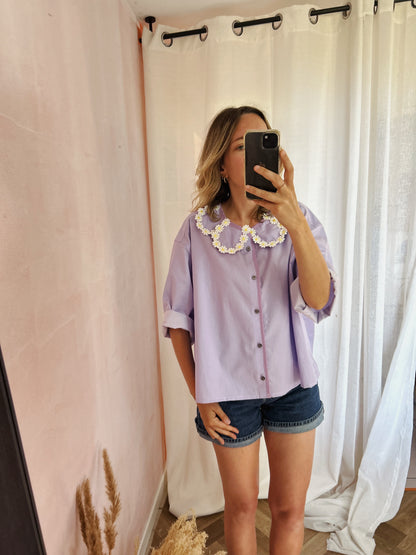 Chemise Maxi Marguerite lavande