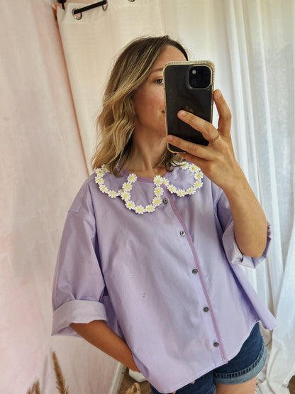 Chemise Maxi Marguerite lavande