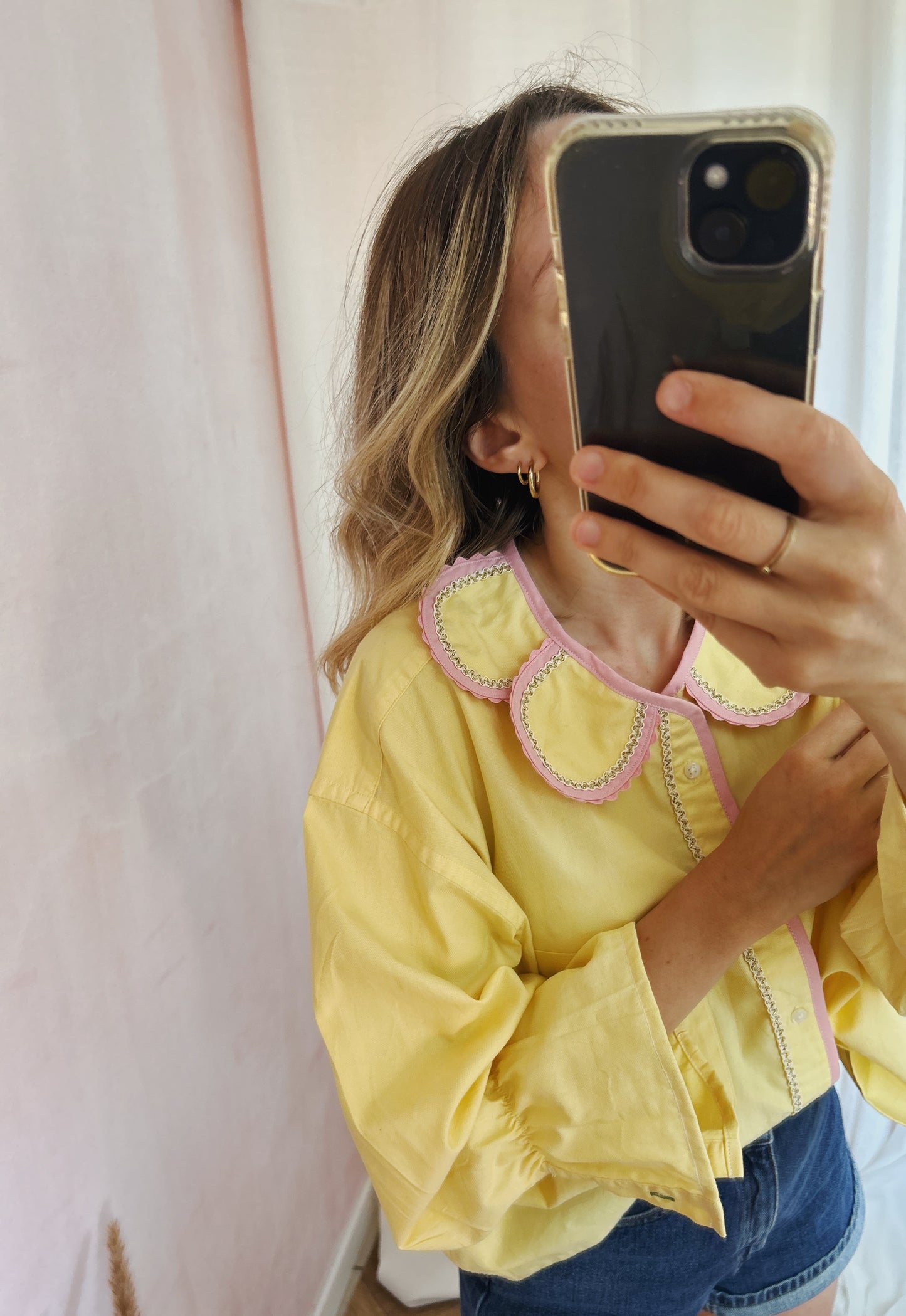 Chemise Marguerite vanille fraise